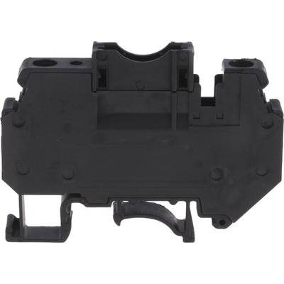 Phoenix Contact UK 6-FSI/C Series Black Fused DIN Rail Terminal, Single-Level, Screw Termination, Fused
