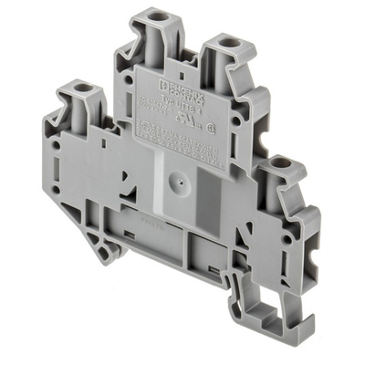 Phoenix Contact UTTB Clipline Series Grey Double Level Terminal Block, 0.14 → 6mm², Double-Level, Screw