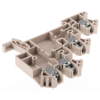 Weidmuller DLI Series Beige DIN Rail Terminal Block, Triple-Level, Screw Termination