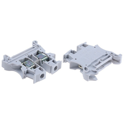 Legrand 371 Series Grey DIN Rail Terminal Block, 10mm², Single-Level, Screw Termination
