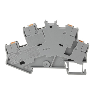 Phoenix Contact PTTBS 2.5 Series Grey Double Level Terminal Block, 0.14 → 4mm², Double-Level, Push In