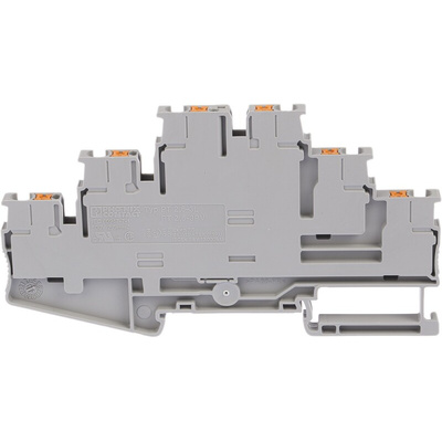 Phoenix Contact PT 2.5-3L Series Grey Multi Level Terminal Block, 0.14 → 4mm², Triple-Level, Push In