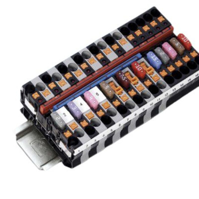 Phoenix Contact PT 4-FSI/F Series Black Fused DIN Rail Terminal, 4mm², Single-Level, Push In Termination, Fused, CSA