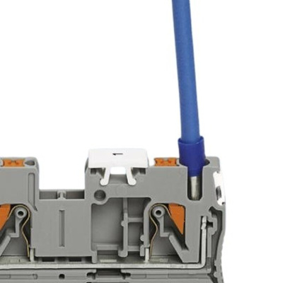 Phoenix Contact PT 4-FSI/F-LED 12 Series Black Fused DIN Rail Terminal, Single-Level, Push In Termination, Fused