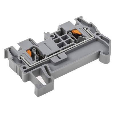 Phoenix Contact PT 4 Series Grey Feed Through Terminal Block, 0.2 → 6mm², Single-Level, Push In Termination, ATEX