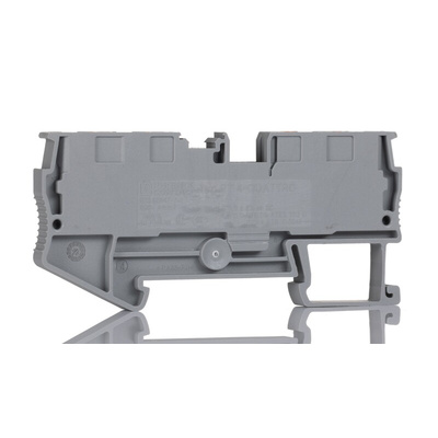 Phoenix Contact PT 4-QUATTRO Series Grey Feed Through Terminal Block, 0.2 → 6mm², Single-Level, Push In
