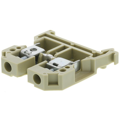 Weidmüller SAK Series Beige Feed Through Terminal Block, 6mm², Single-Level, Screw Termination