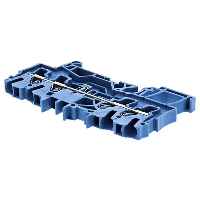 Wago TOPJOB S, 2002 Series Blue Feed Through Terminal Block, 2.5mm², Single-Level, Push-In Cage Clamp Termination,