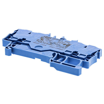 Wago TOPJOB S, 2002 Series Blue Feed Through Terminal Block, 2.5mm², Single-Level, Push-In Cage Clamp Termination,