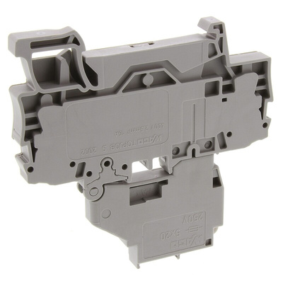 Wago 2002 Series Grey Fuse Terminal Block, 2.5mm², 1-Level, Push-In Cage Clamp Termination, Fused, ATEX