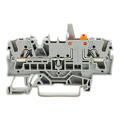 Wago TOPJOB S, 2002 Series Grey Disconnect Terminal Block, 2.5mm², Single-Level, Push-In Cage Clamp Termination, ATEX,