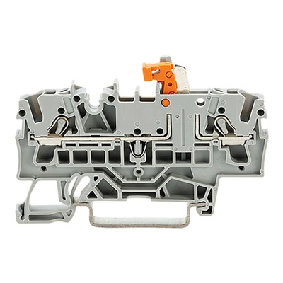 Wago TOPJOB S, 2002 Series Grey Disconnect Terminal Block, 2.5mm², Single-Level, Push-In Cage Clamp Termination, ATEX,