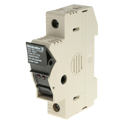 Weidmuller W Series Brown Fused DIN Rail Terminal, Single-Level, Screw Termination