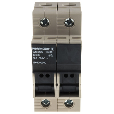 Weidmuller W Series Beige Fused DIN Rail Terminal, Single-Level, Screw Termination