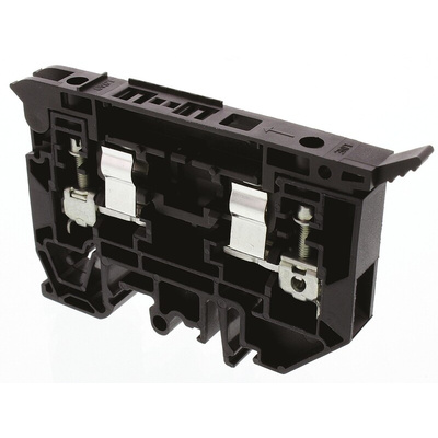Weidmuller W Series Black Fused DIN Rail Terminal, 4mm², Single-Level, Screw Termination, Fused