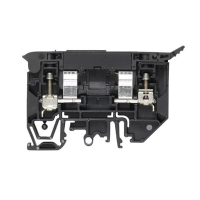 Weidmuller W Series Black Fused DIN Rail Terminal, 4mm², Single-Level, Screw Termination, Fused