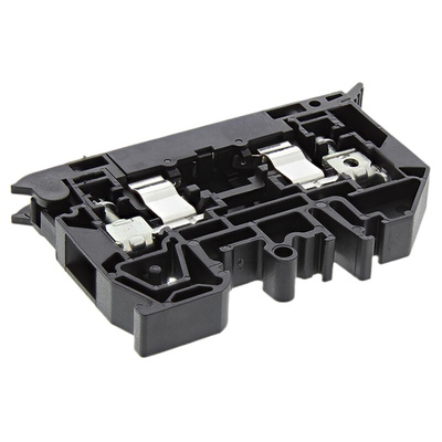 Weidmuller W Series Black Fused DIN Rail Terminal, Single-Level, Screw Termination