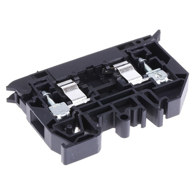 Weidmuller W Series Black Fused DIN Rail Terminal, Single-Level, Screw Termination