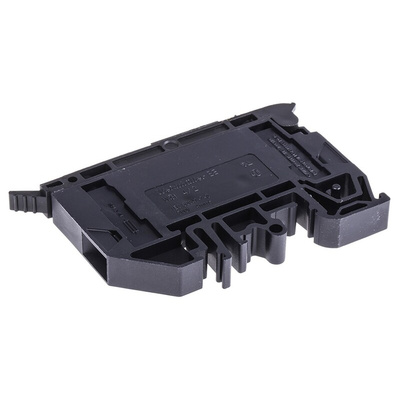 Weidmuller W Series Black Fused DIN Rail Terminal, Single-Level, Screw Termination