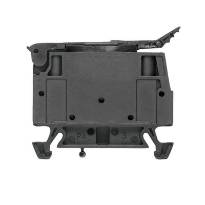 Weidmuller W Series Black Fused DIN Rail Terminal, 4mm², Single-Level, Screw Termination, Fused