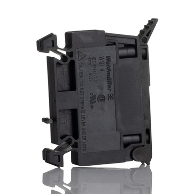 Weidmuller W Series Black Fused DIN Rail Terminal, 0.5 → 4mm², Single-Level, Screw Termination