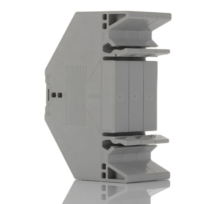 Weidmuller P Series Grey DIN Rail Terminal Block, 1.5mm², Quadruple-Level, Push In Termination