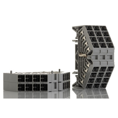 Weidmuller P Series Grey DIN Rail Terminal Block, 1.5mm², Quadruple-Level, Push In Termination