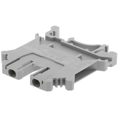 Phoenix Contact UK3 N Series Grey DIN Rail Terminal Block, Single-Level, Screw Termination
