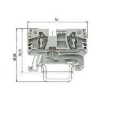 Wieland WKFN Series Grey Feed Through Terminal Block, Single-Level, Clamp Termination