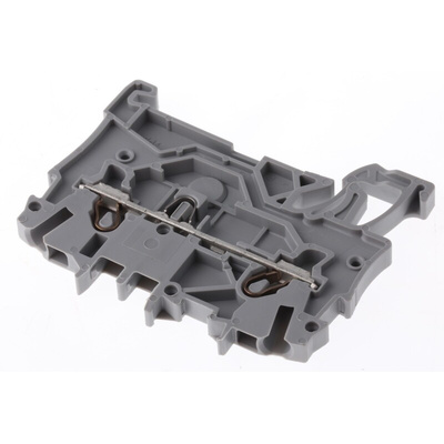 Wago TOPJOB S, 2000 Series Grey Feed Through Terminal Block, 1mm², Single-Level, Push-In Cage Clamp Termination, ATEX,