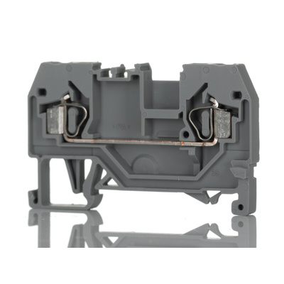 Wago 280 Series Grey Feed Through Terminal Block, 2.5mm², 1-Level, Cage Clamp Termination