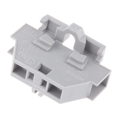 Wago 261 Series Grey Modular Terminal Block, 2.5mm², Single-Level, Cage Clamp Termination
