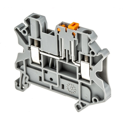 Phoenix Contact UT 2.5-MT Series Grey Knife Disconnect Terminal Block, 2.5mm², Single-Level, Screw Termination