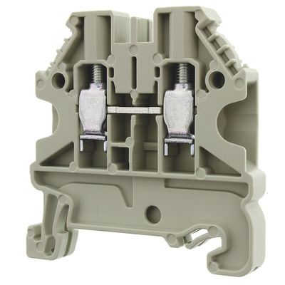 Wieland WT 4 Series Grey Feed Through Terminal Block, Single-Level, Screw Termination, ATEX