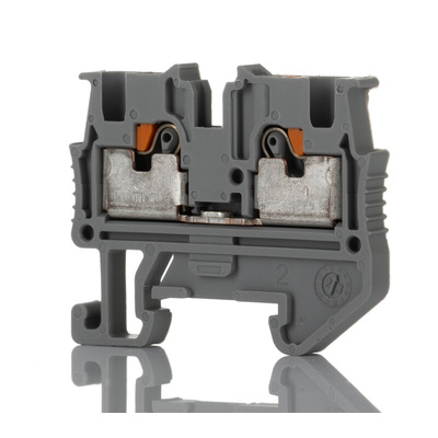 Phoenix Contact MPT 1.5/S Series Grey Feed Through Terminal Block, 1.5mm², Single-Level, Push In Termination