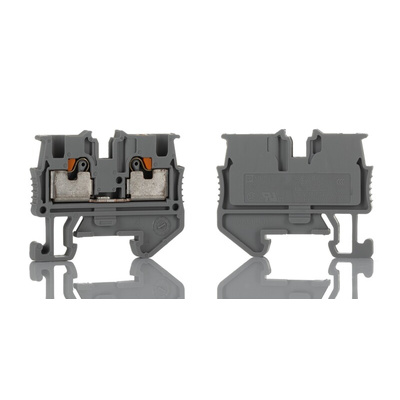 Phoenix Contact MPT 1.5/S Series Grey Feed Through Terminal Block, 1.5mm², Single-Level, Push In Termination