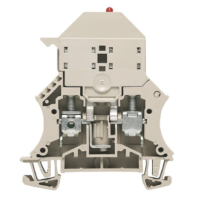 Weidmüller W Series Beige Fused DIN Rail Terminal, Single-Level, Screw Termination, Fused