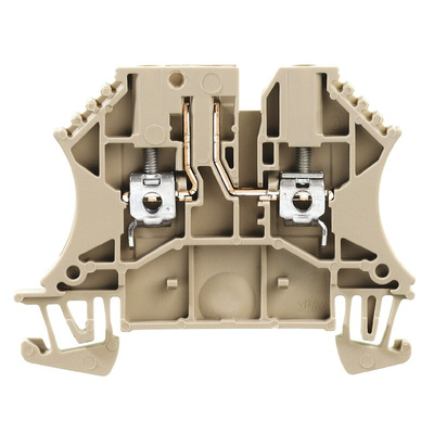 Weidmuller W Series Beige Disconnect Terminal Block, 2.5mm², Single-Level, Screw Termination