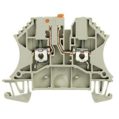 Weidmuller W Series Beige Disconnect Terminal Block, 2.5mm², Single-Level, Screw Termination