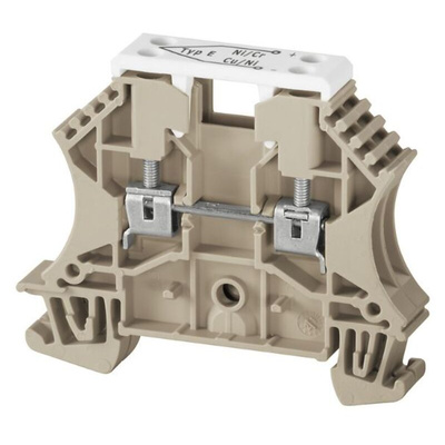 Weidmuller W Series Dark Beige Thermoelectric Voltage Terminal Block Pair, 2.5mm², Single-Level, Screw Termination, ATEX