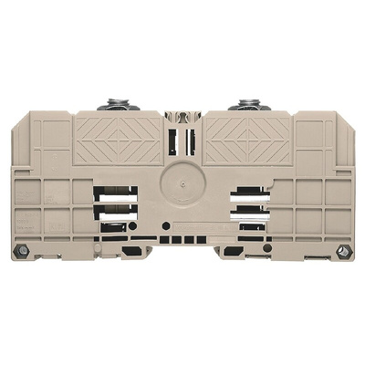 Weidmuller WFF Series Dark Beige DIN Rail Terminal Block, 10 → 240mm², Single-Level, Bolt Termination, ATEX,