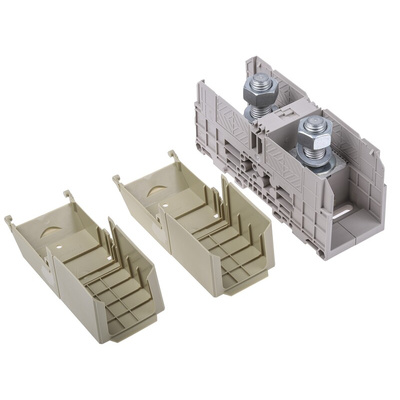 Weidmuller WFF Series Dark Beige DIN Rail Terminal Block, 25 → 240mm², Single-Level, Bolt Termination