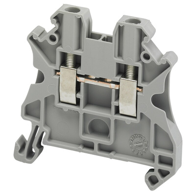 Schneider Electric NSYTRV Series Grey DIN Rail Terminal Block, 0.14 → 4mm², Single-Level, Screw Termination, ATEX
