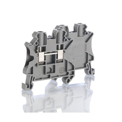 Schneider Electric NSYTRV Series Grey DIN Rail Terminal Block, 0.14 → 4mm², Single-Level, Screw Termination, ATEX