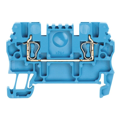 Weidmuller Printers Series Blue Feed Through Terminal Block, 1.5mm², Single-Level, Clamp Termination