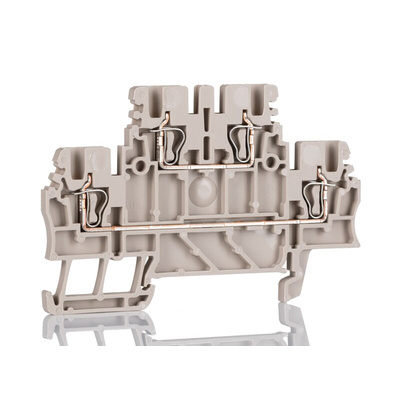 Weidmuller Z Series Beige Feed Through Terminal Block, 1.5mm², Double-Level, Clamp Termination