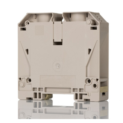 Weidmuller WDU Series Dark Beige Feed Through Terminal Block, 21.15mm², Single-Level, Screw Termination, ATEX, IECEx