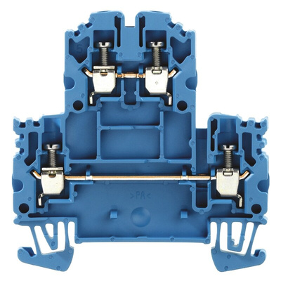 Weidmüller W Series Blue Double Level Terminal Block, 2.5mm², Double-Level, Screw Termination