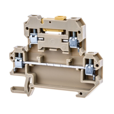 Weidmuller SAK Series Beige Disconnect Terminal Block, Double-Level, Screw Termination