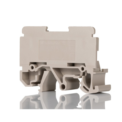 Weidmuller ST 5 Series Dark Beige DIN Rail Terminal Block, 16mm², Single-Level, Screw Termination